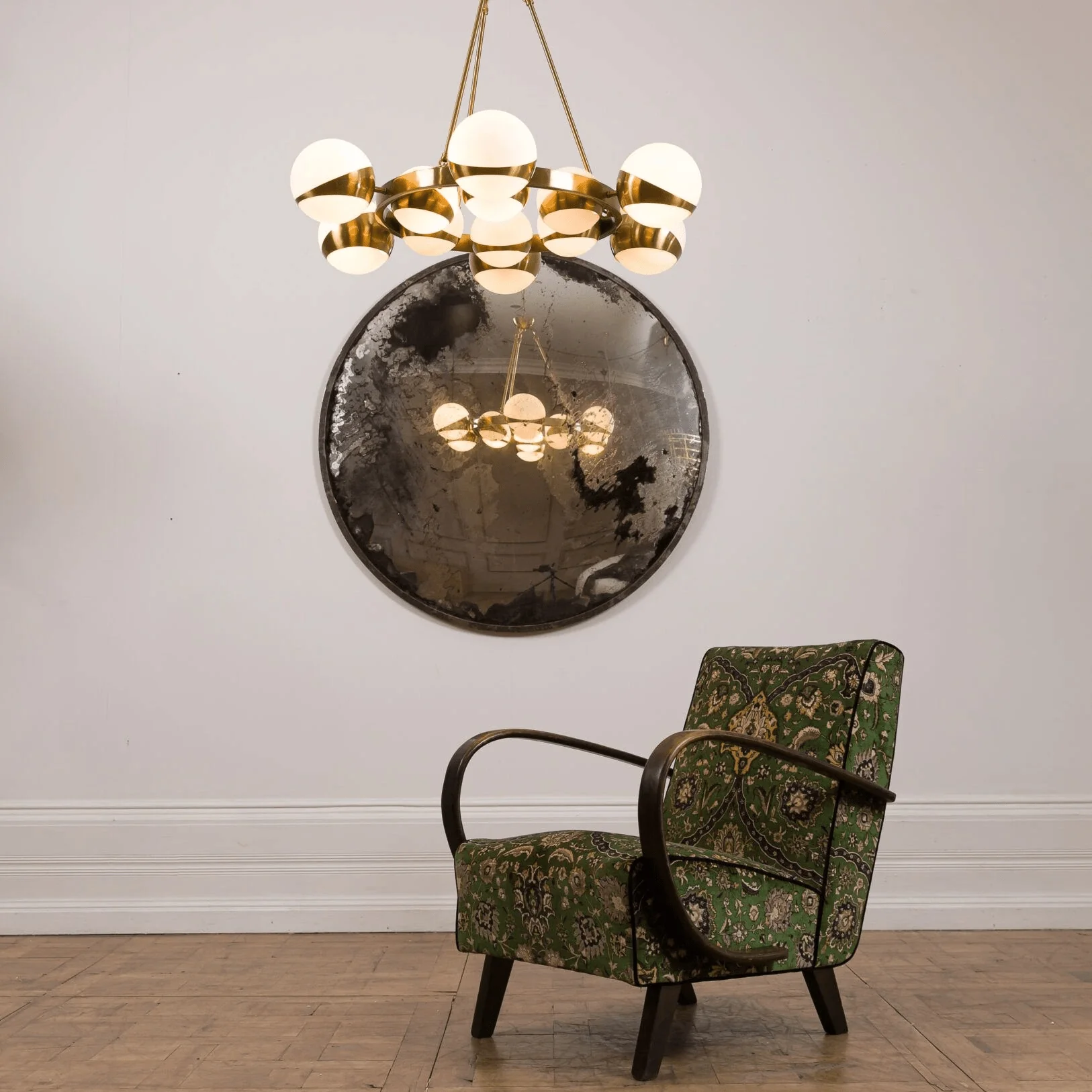 LuminaSphere Modern Brass Chandelier - Image 7