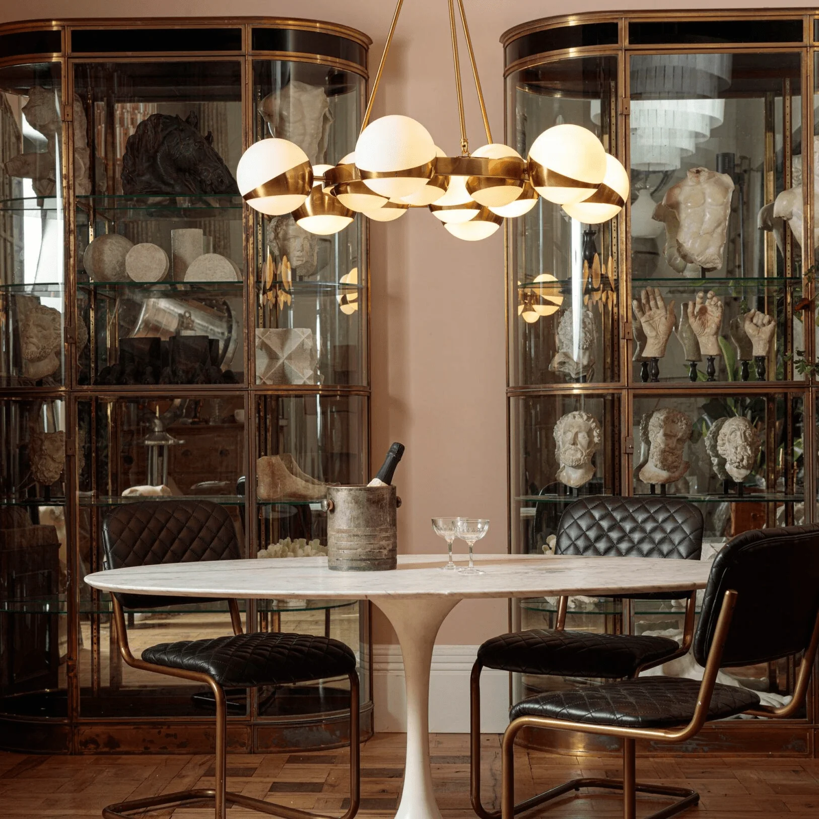 LuminaSphere Modern Brass Chandelier - Image 8
