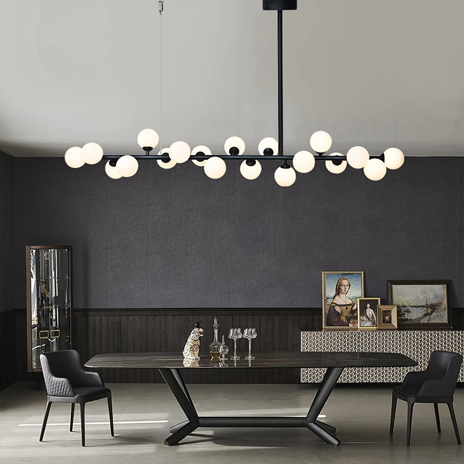 Lumiray Black Linear Globe Pendant Light - Image 11