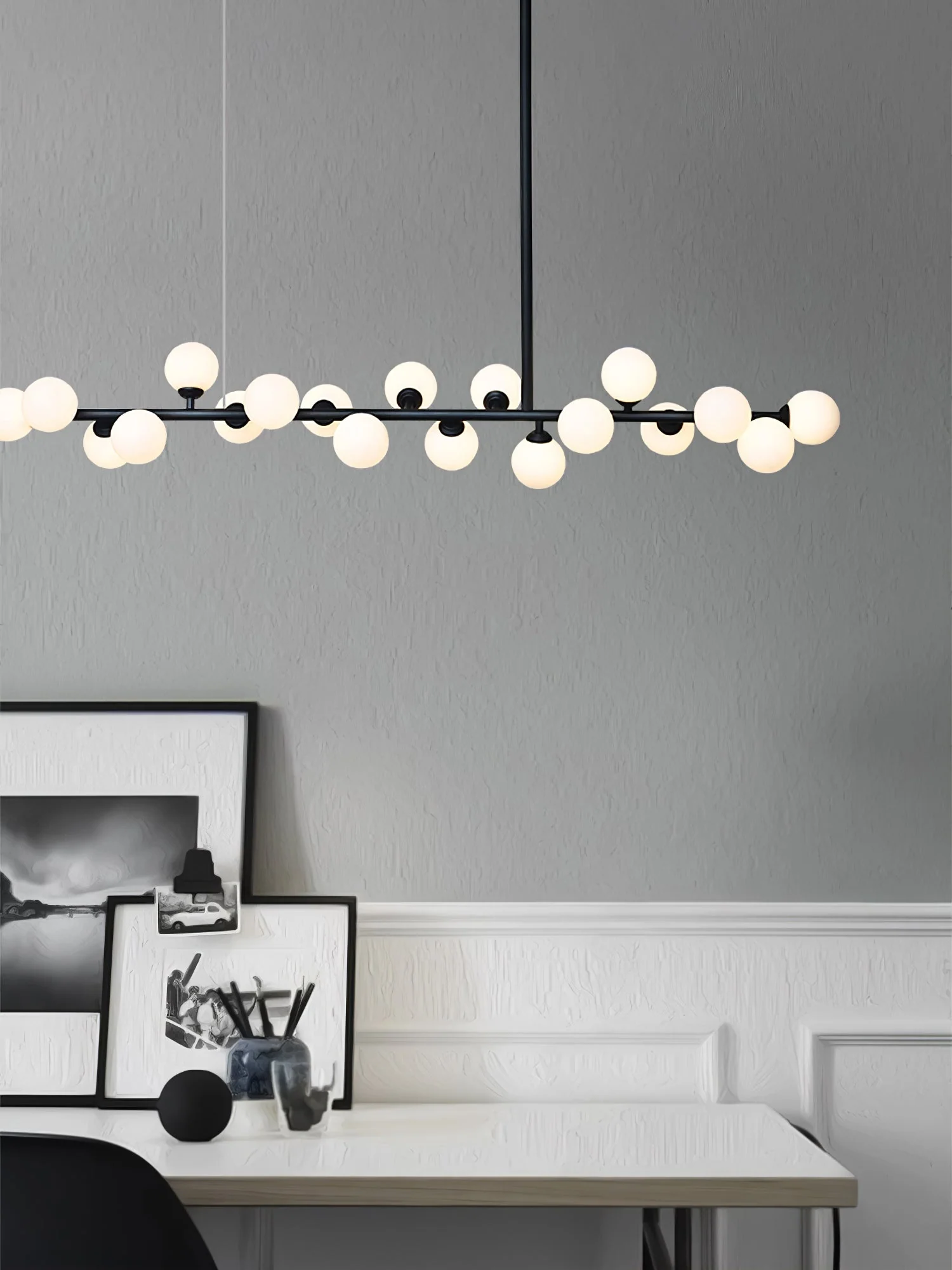 Lumiray Black Linear Globe Pendant Light - Image 21