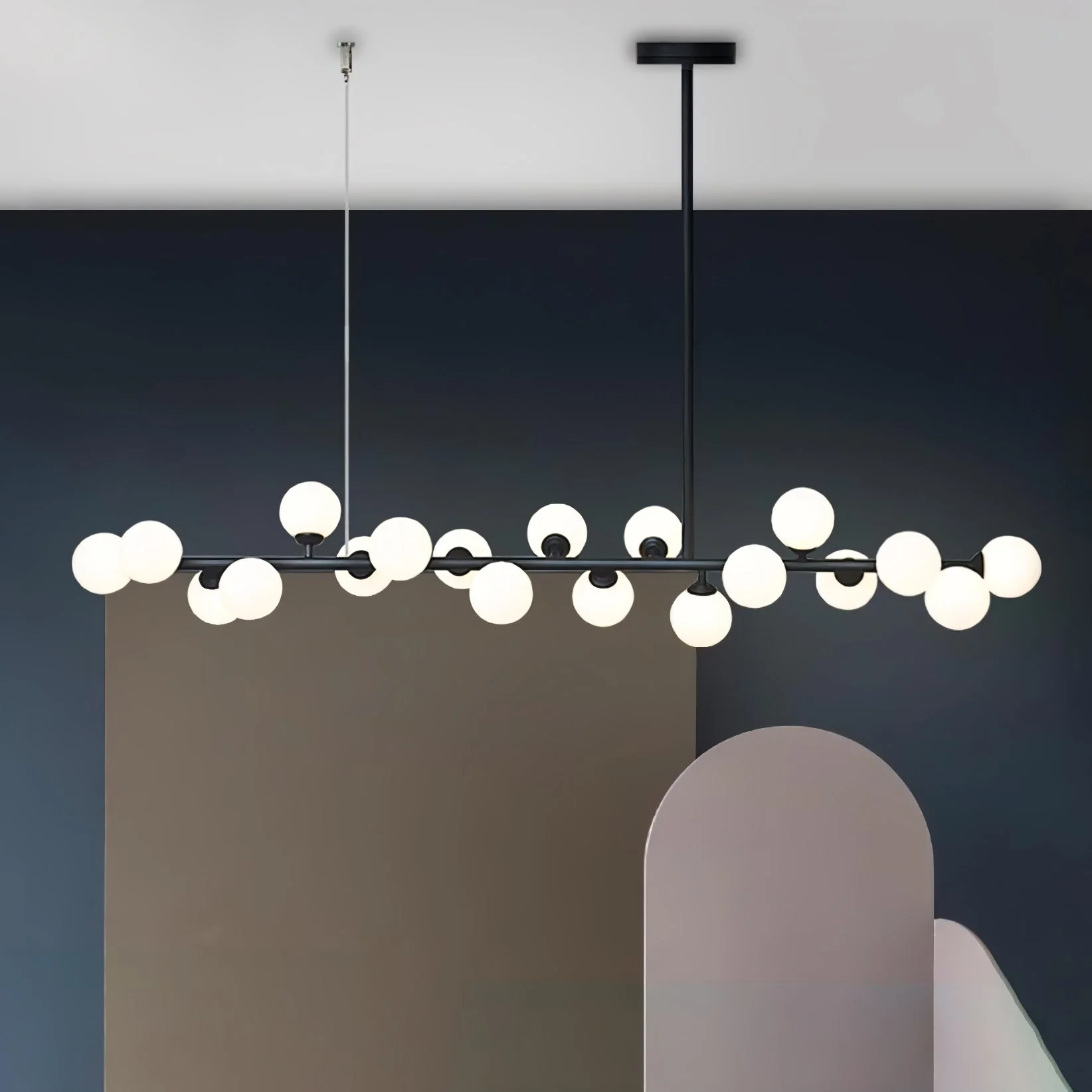 Lumiray Black Linear Globe Pendant Light - Image 8
