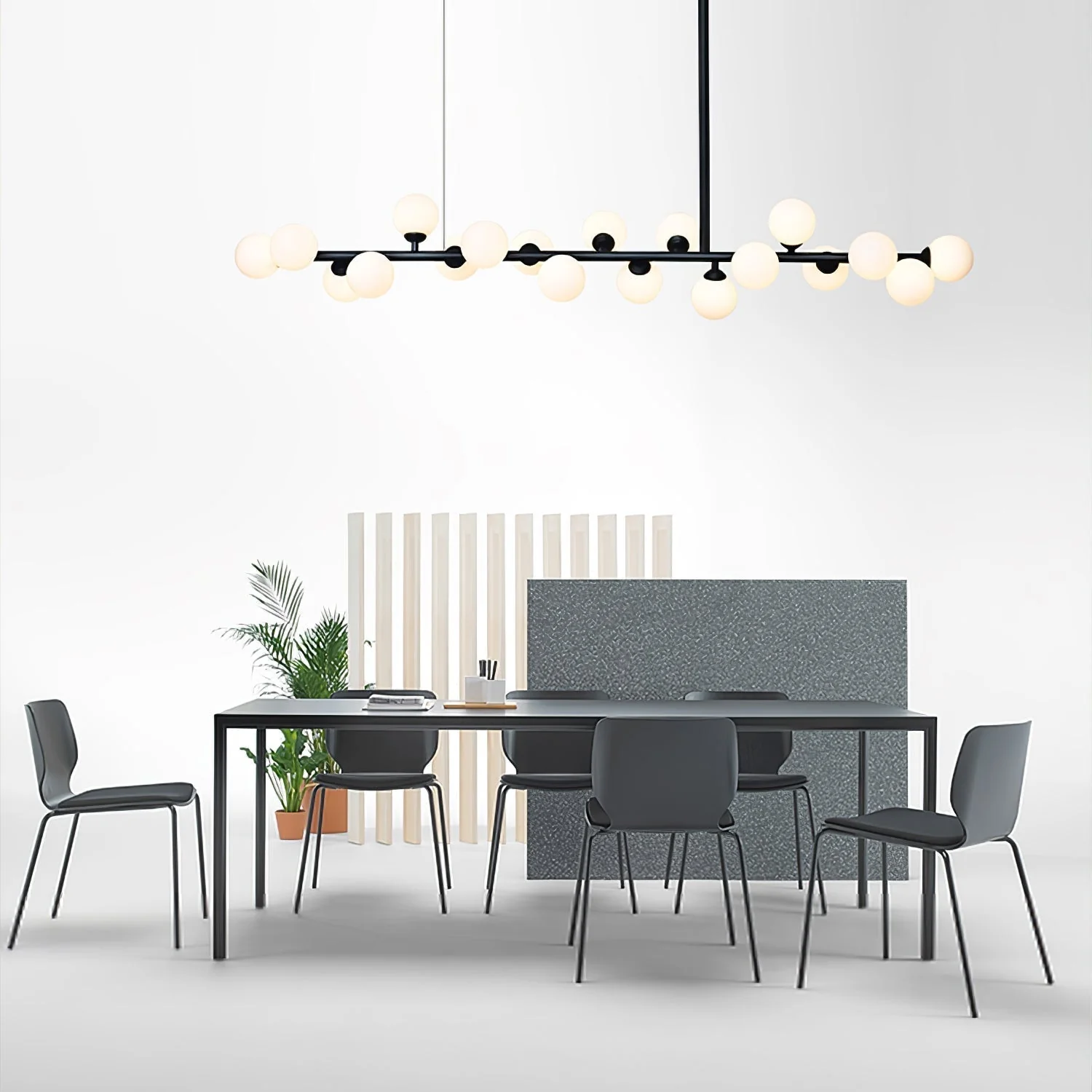 Lumiray Black Linear Globe Pendant Light - Image 9