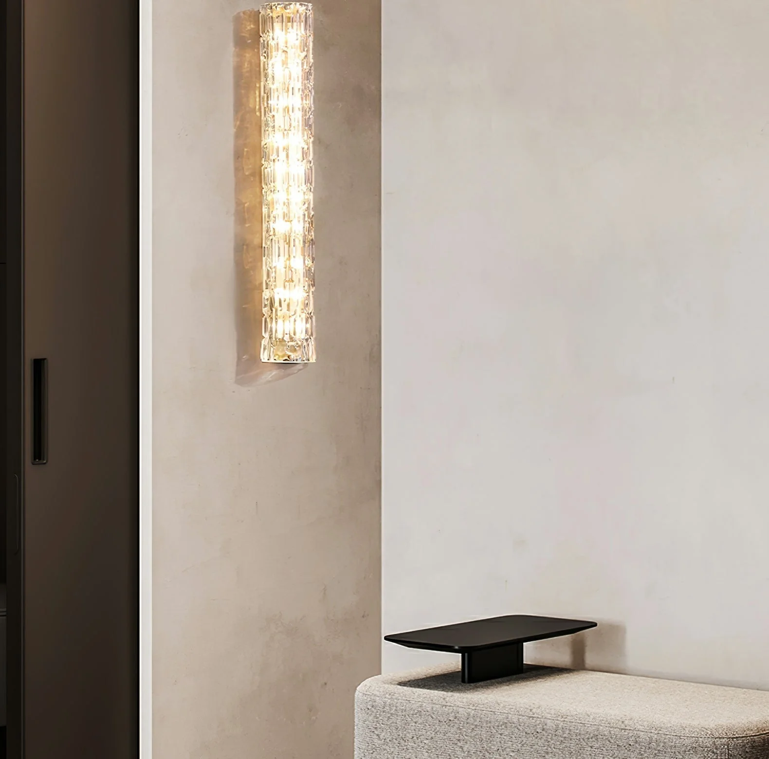 Lumix Brass Glass Glam Wall Lamp - Image 11