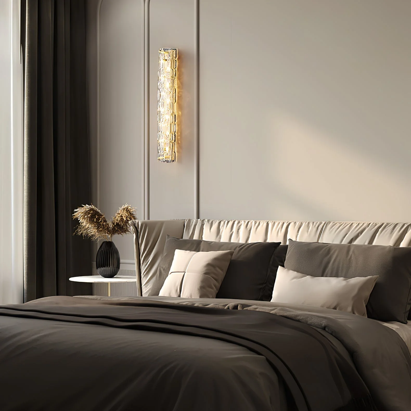 Lumix Brass Glass Glam Wall Lamp - Image 13