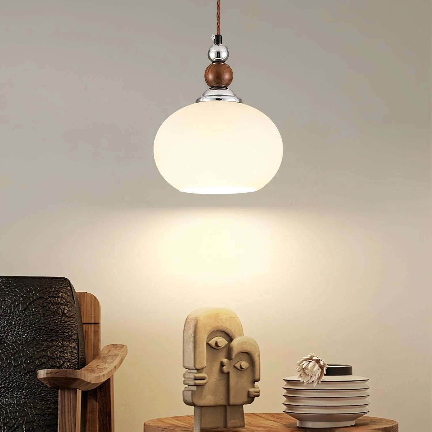 Luna Modern Glass Pendant Lamp - Image 6