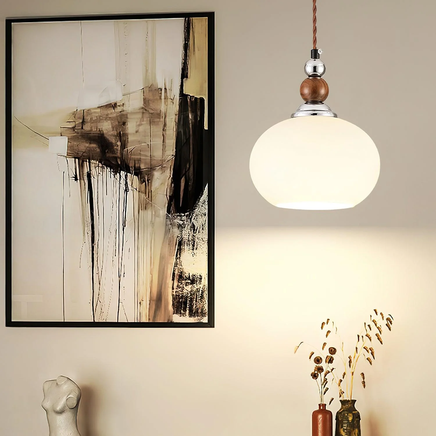 Luna Modern Glass Pendant Lamp - Image 7