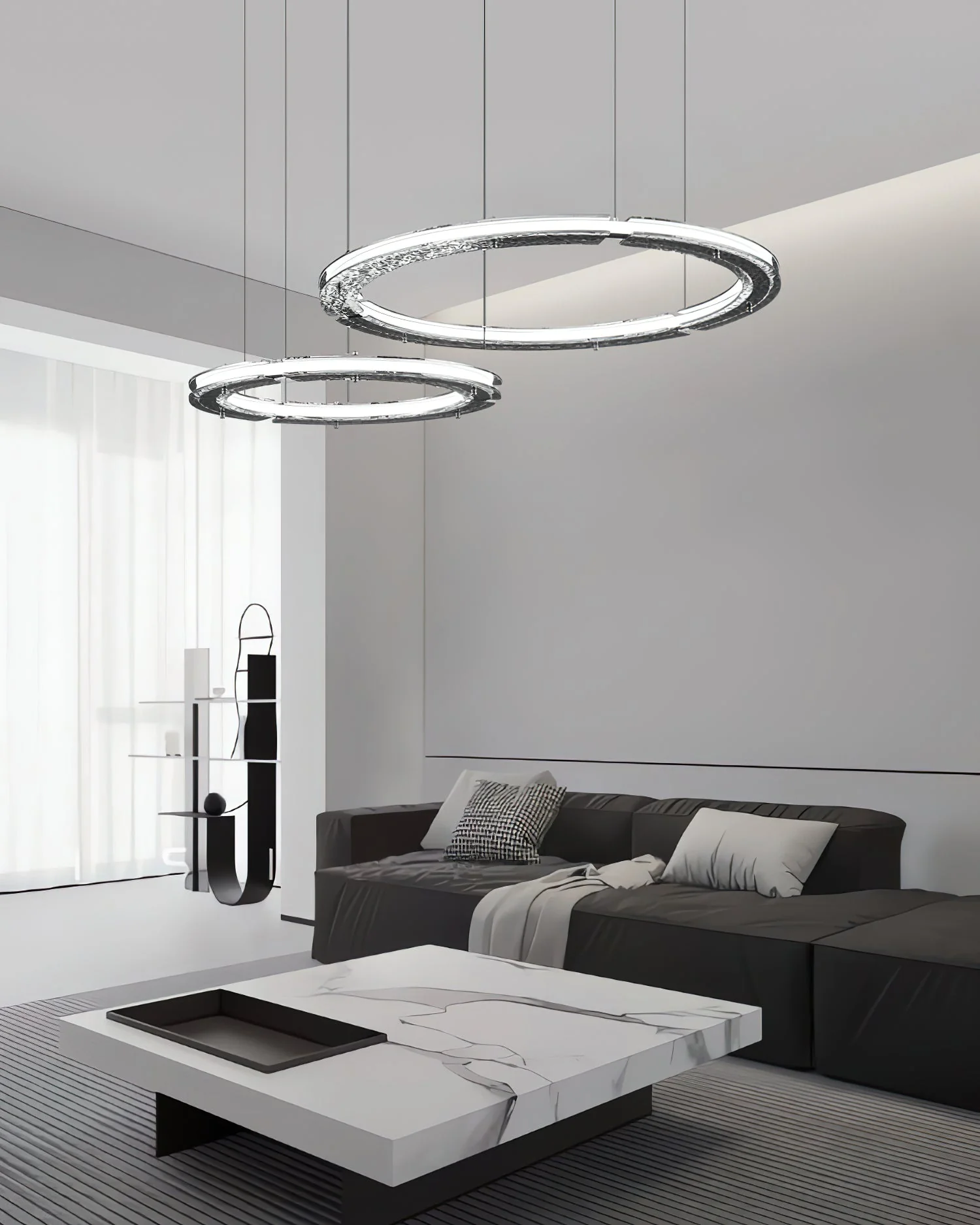 Lunara Dual-Ring Crystal Chandelier - Image 17