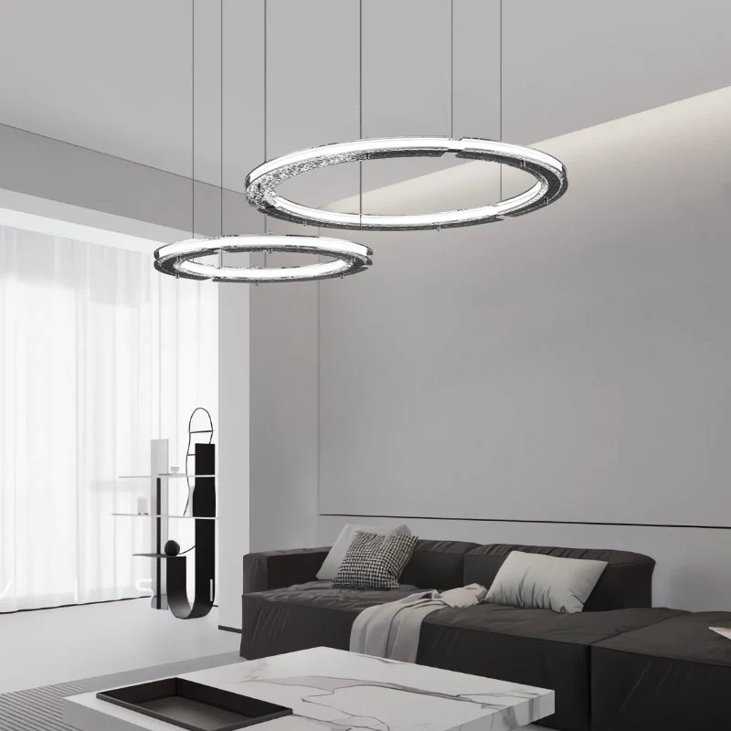Lunara Dual-Ring Crystal Chandelier - Image 4