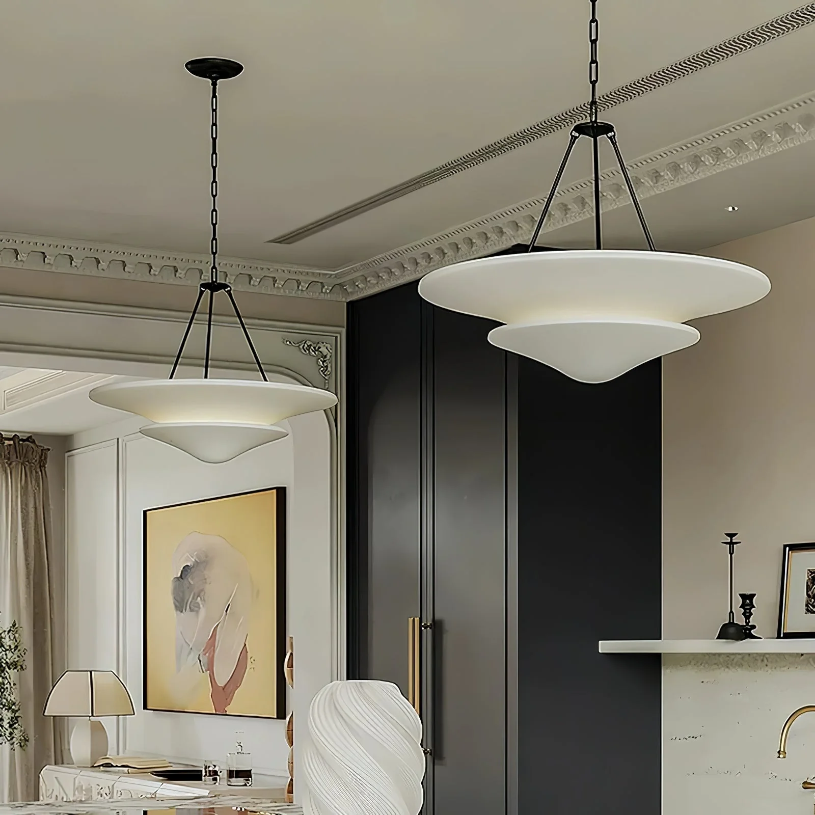 Lunara Modern Plaster Pendant Light - Image 9