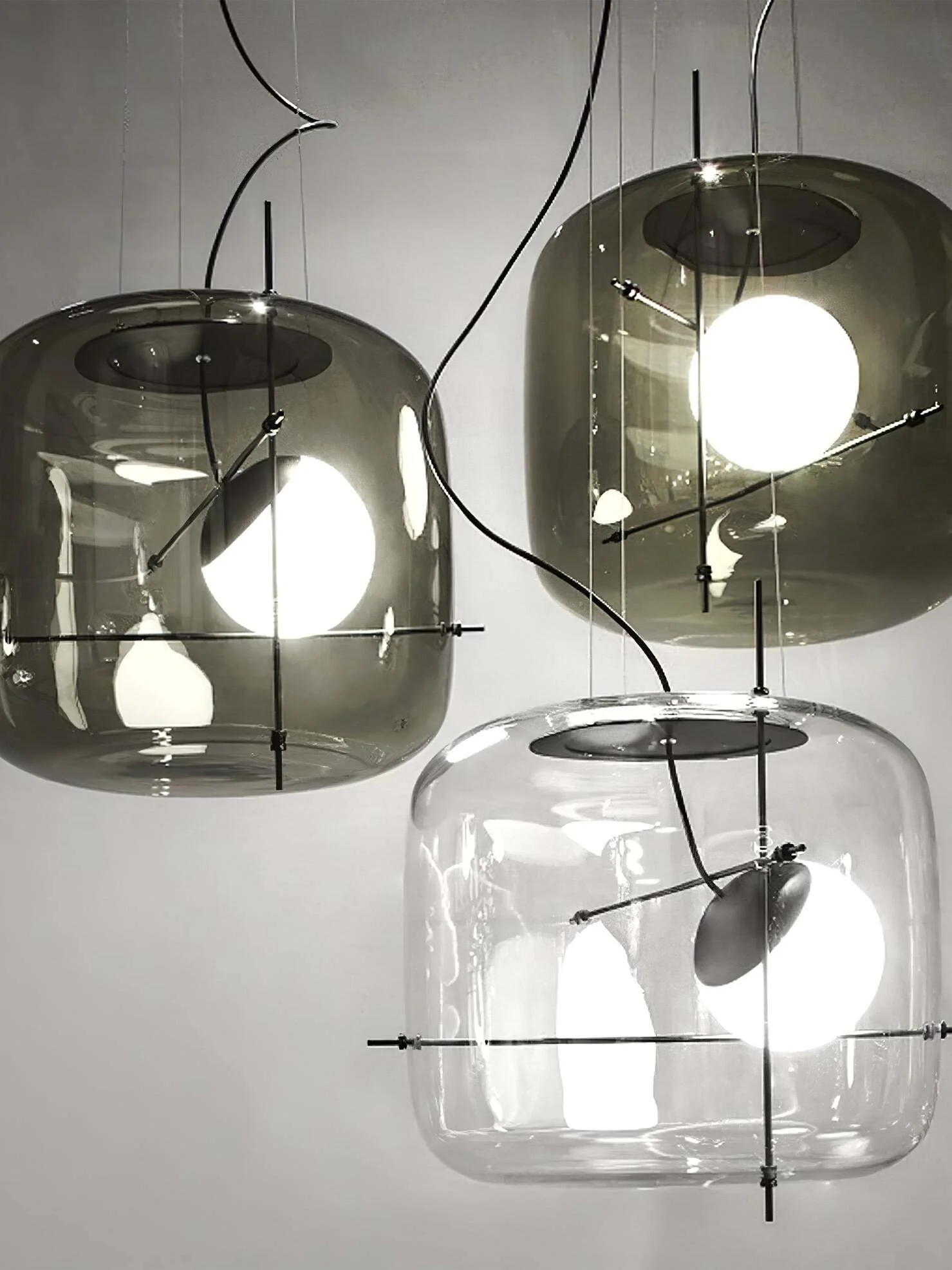 Lune Glass Contemporary Pendant Light - Image 41