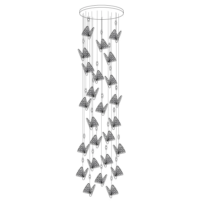 Lunora Modern Butterfly Pendant Light - Image 47