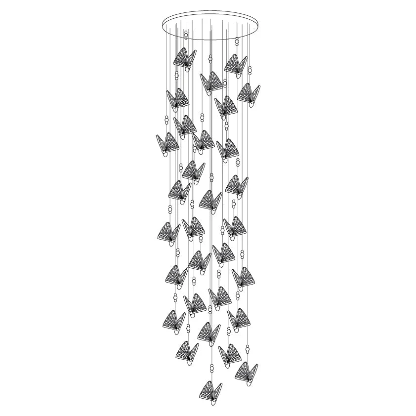 Lunora Modern Butterfly Pendant Light - Image 48