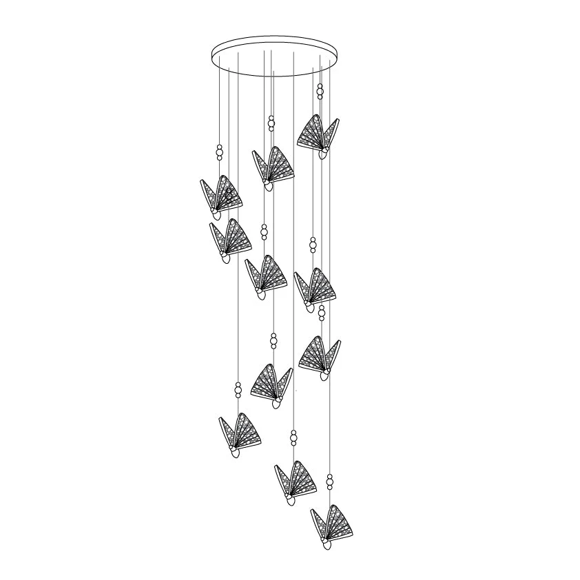 Lunora Modern Butterfly Pendant Light - Image 60