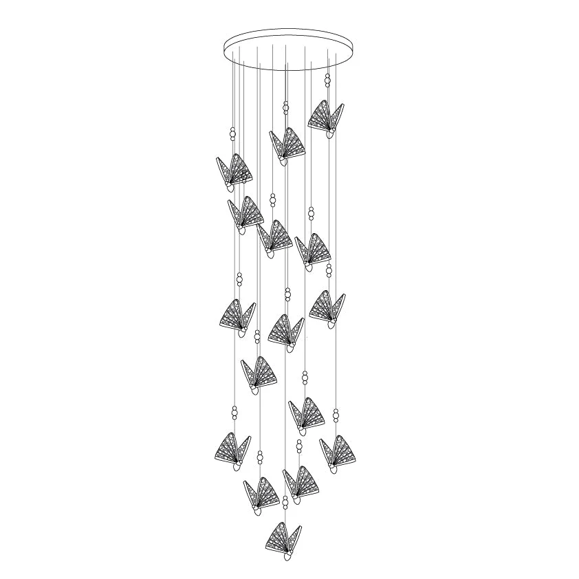 Lunora Modern Butterfly Pendant Light - Image 61