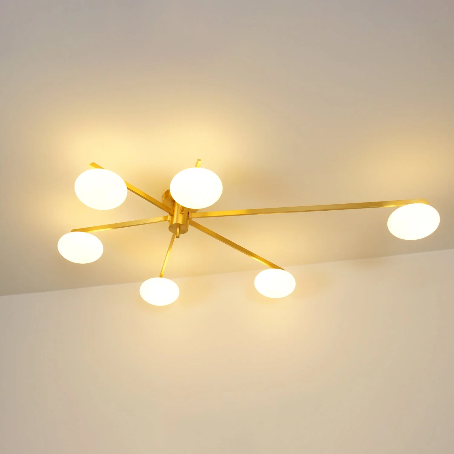 Lustra Ceiling Lamp Black White Glass - Image 26