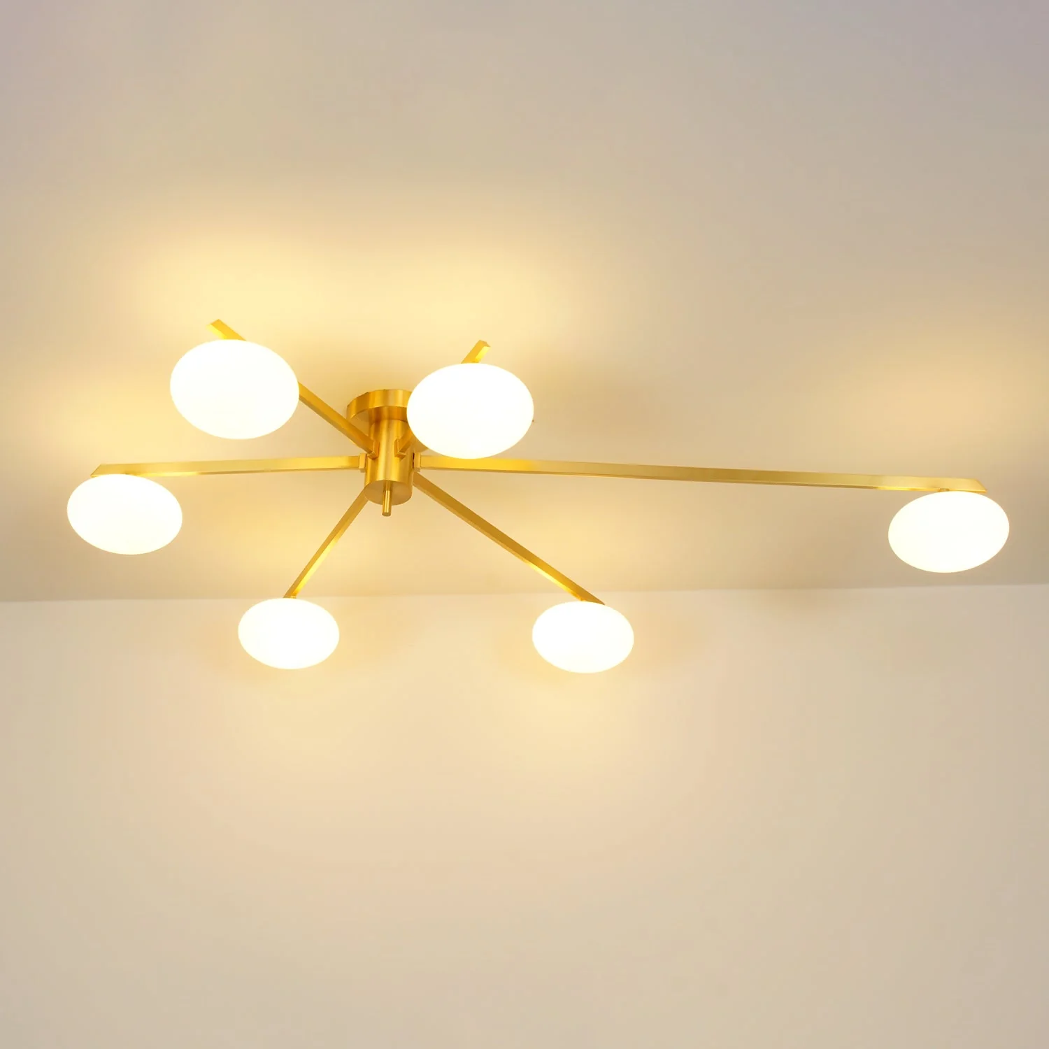 Lustra Ceiling Lamp Black White Glass - Image 28
