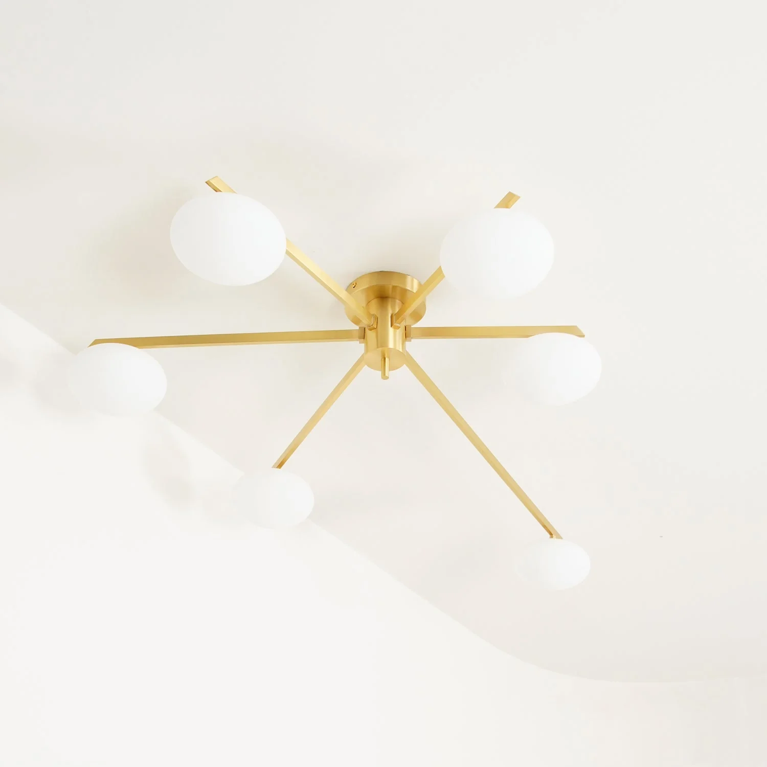 Lustra Ceiling Lamp Black White Glass - Image 30