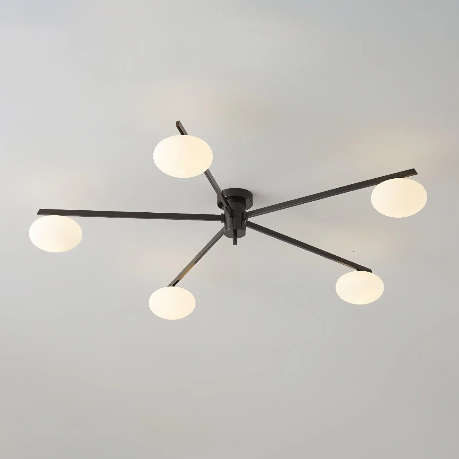 Lustra Ceiling Lamp Black White Glass - Image 50