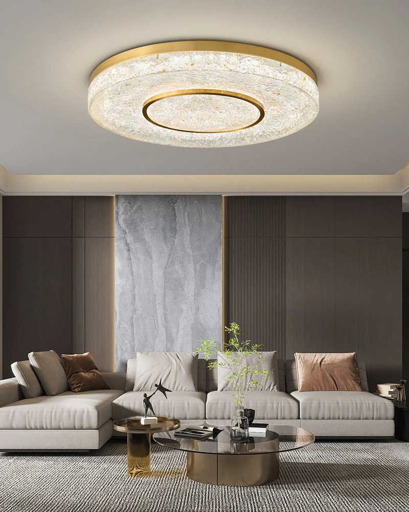 Lustra Ceiling Lamp Mysterious Circle Brass Resin - Image 10