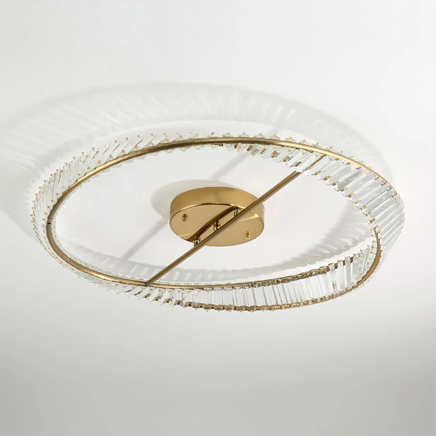 Lustra Ceiling Light Crystal Rings Stainless Steel - Image 19