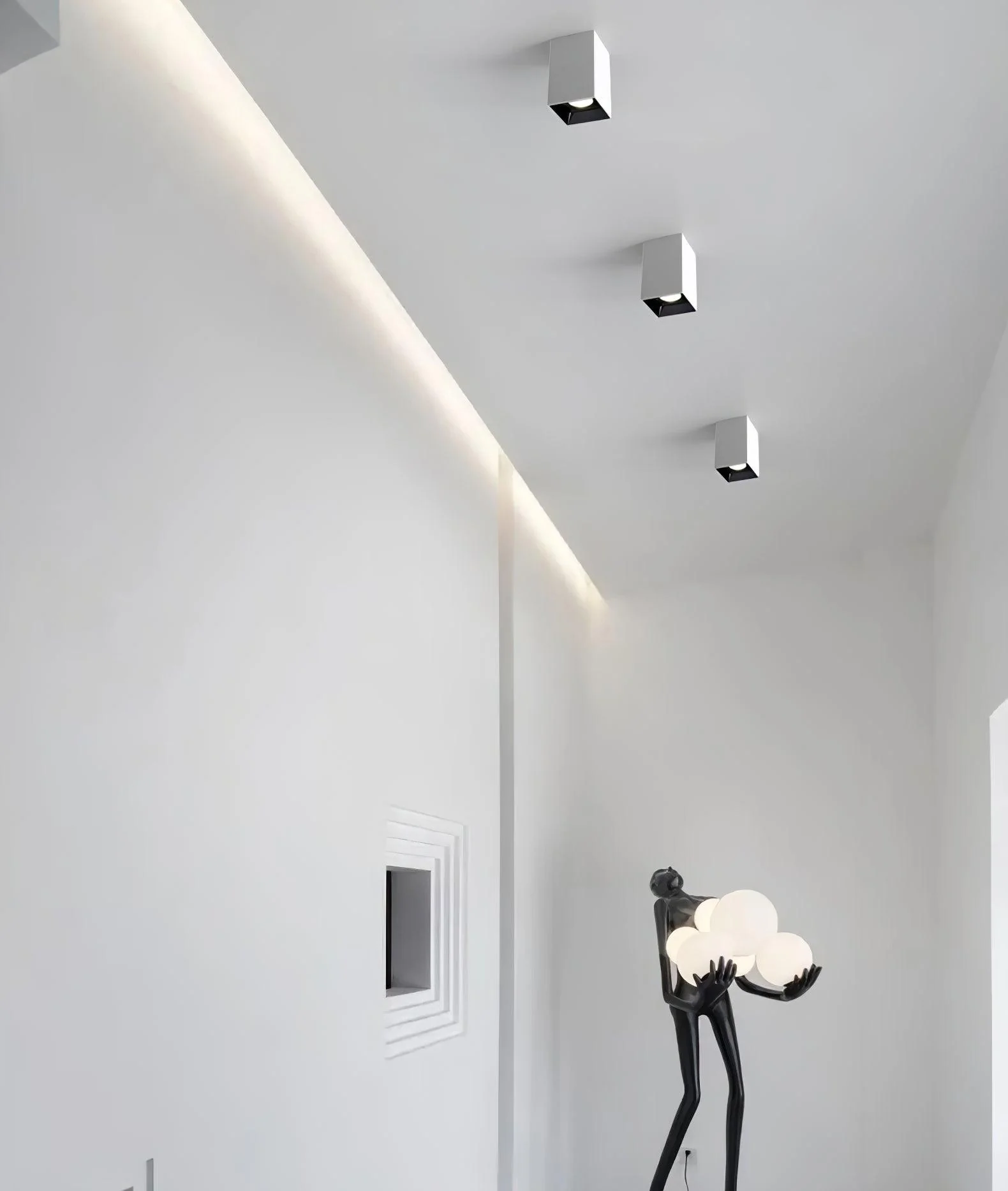Lustra Ceiling Light Cube Square Black Spotlight - Image 10