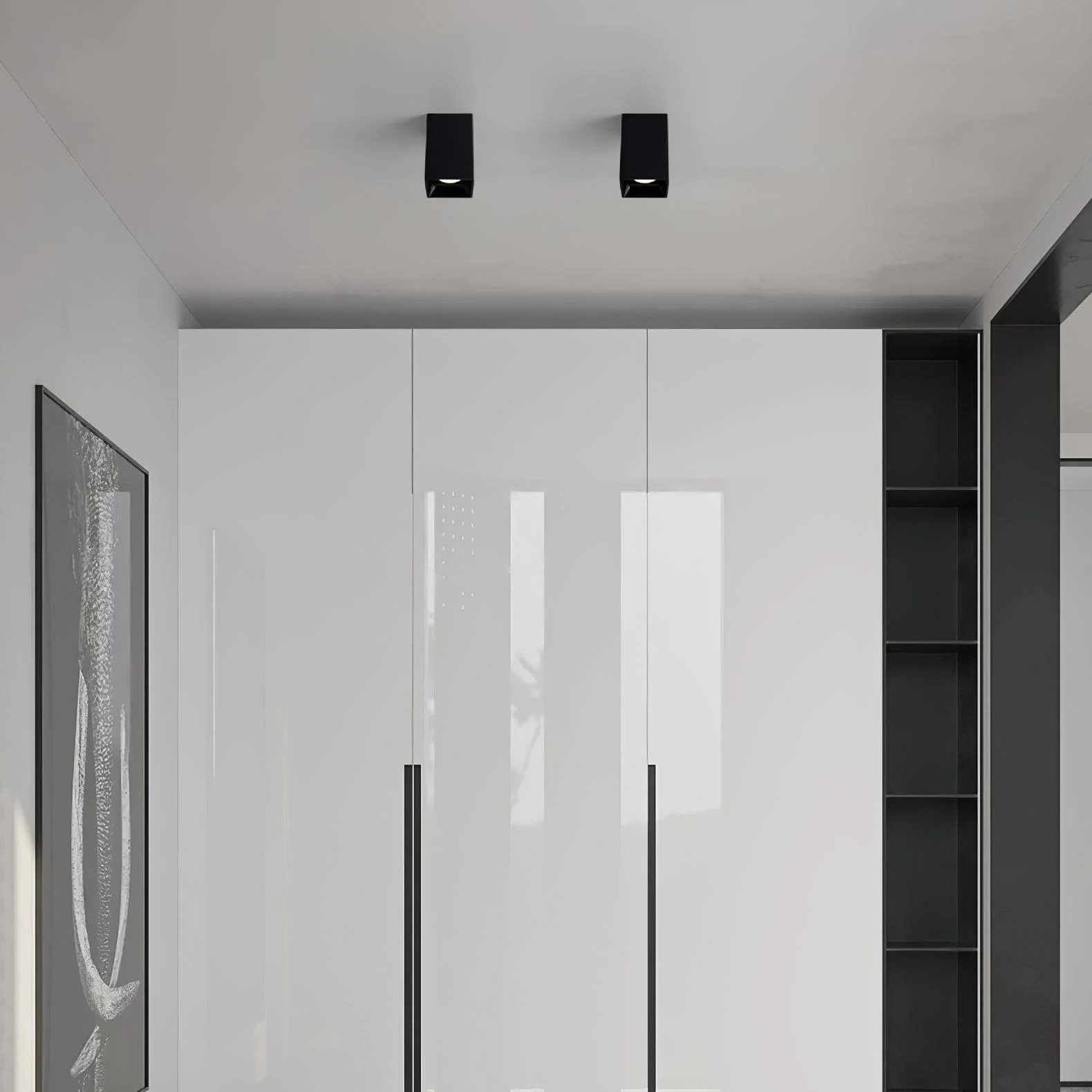 Lustra Ceiling Light Cube Square Black Spotlight - Image 2
