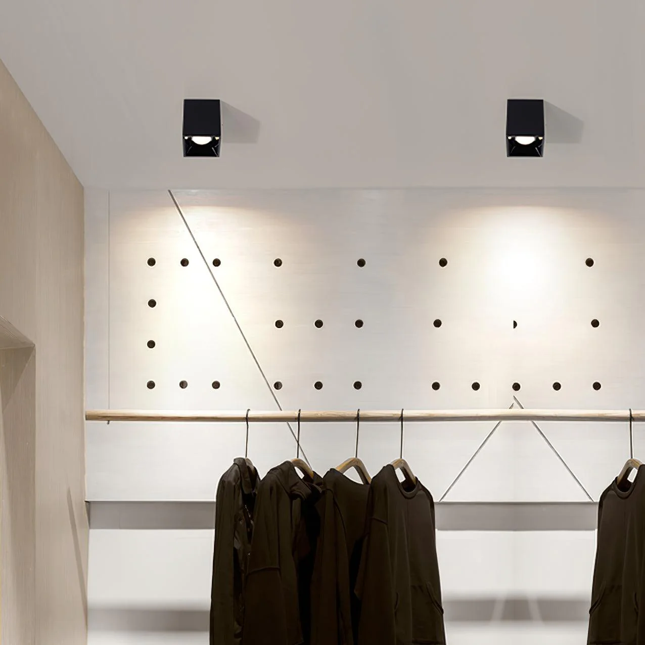 Lustra Ceiling Light Cube Square Black Spotlight - Image 30