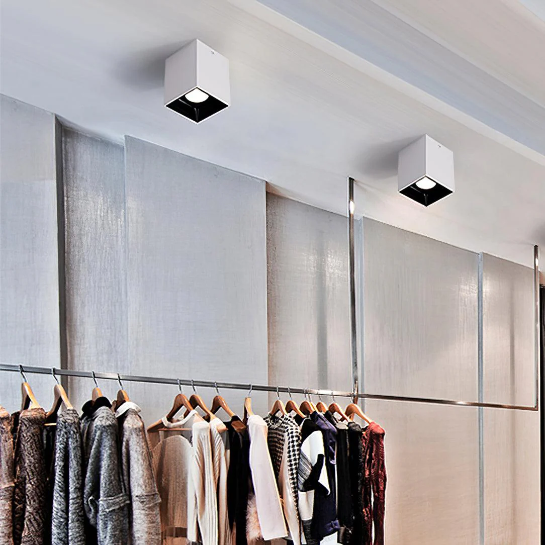 Lustra Ceiling Light Cube Square Black Spotlight - Image 4