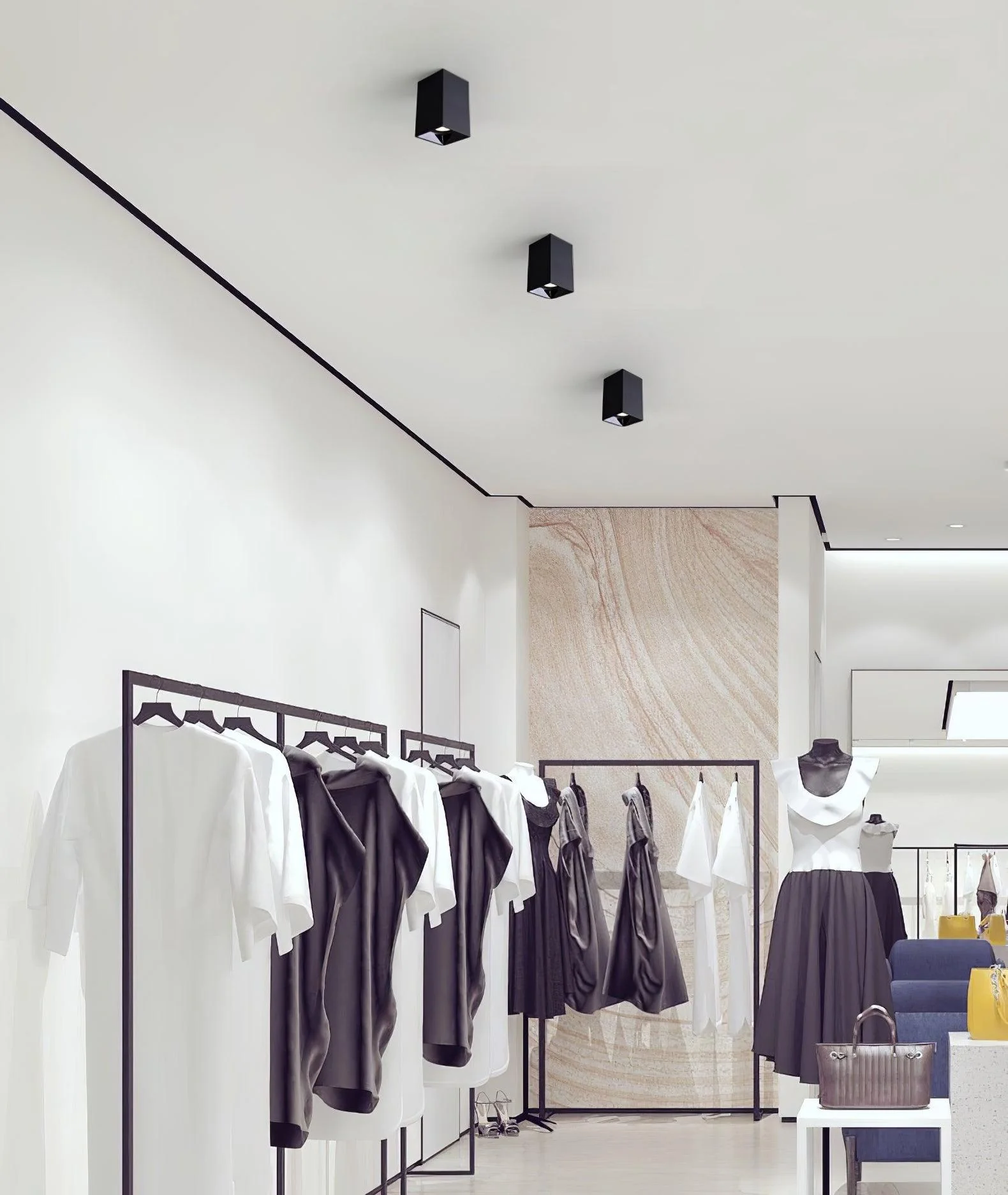 Lustra Ceiling Light Cube Square Black Spotlight - Image 6
