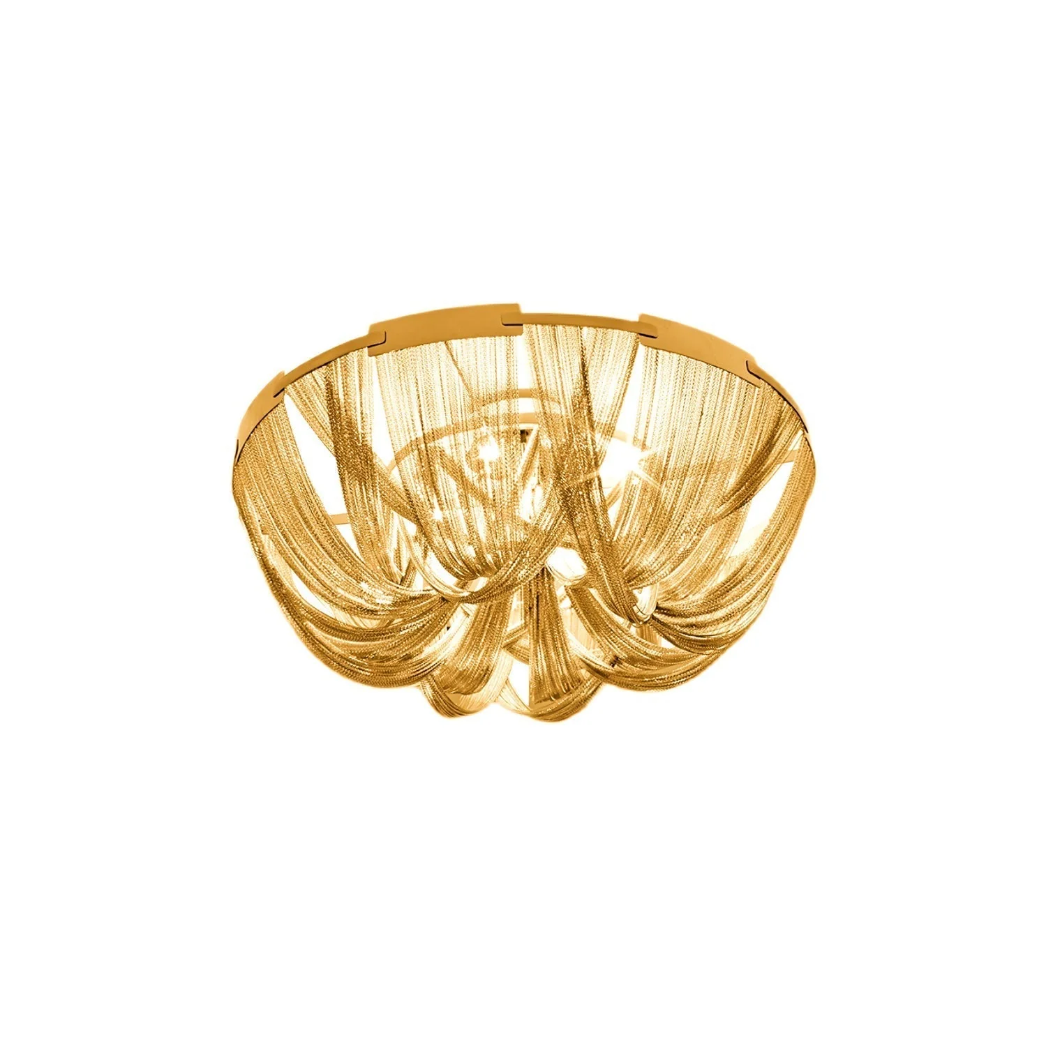 Lustra Ceiling Light Tassel Aluminum Chain Nickel Frame - Image 47
