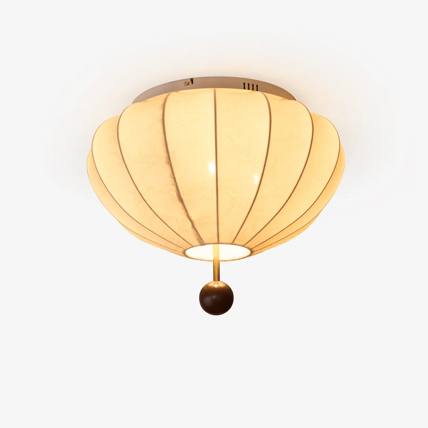 Lustra Ceiling Light Wood Fabric Lantern