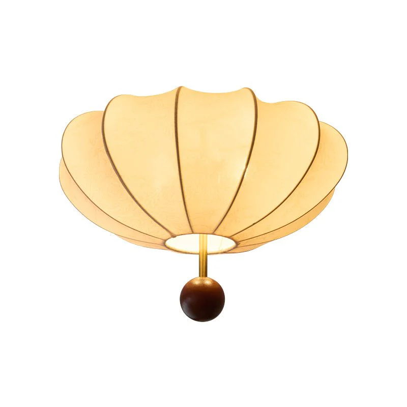 Lustra Ceiling Light Wood Fabric Lantern - Image 7