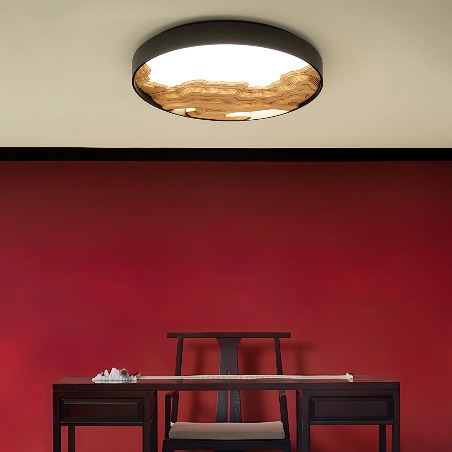 Lustra Ceiling Light Wood Oriental Natural - Image 15