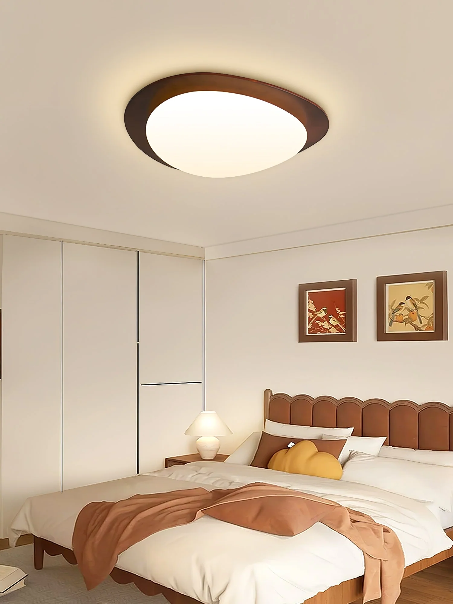 Lustra Ceiling Light Wooden Walnut Pebble - Image 2