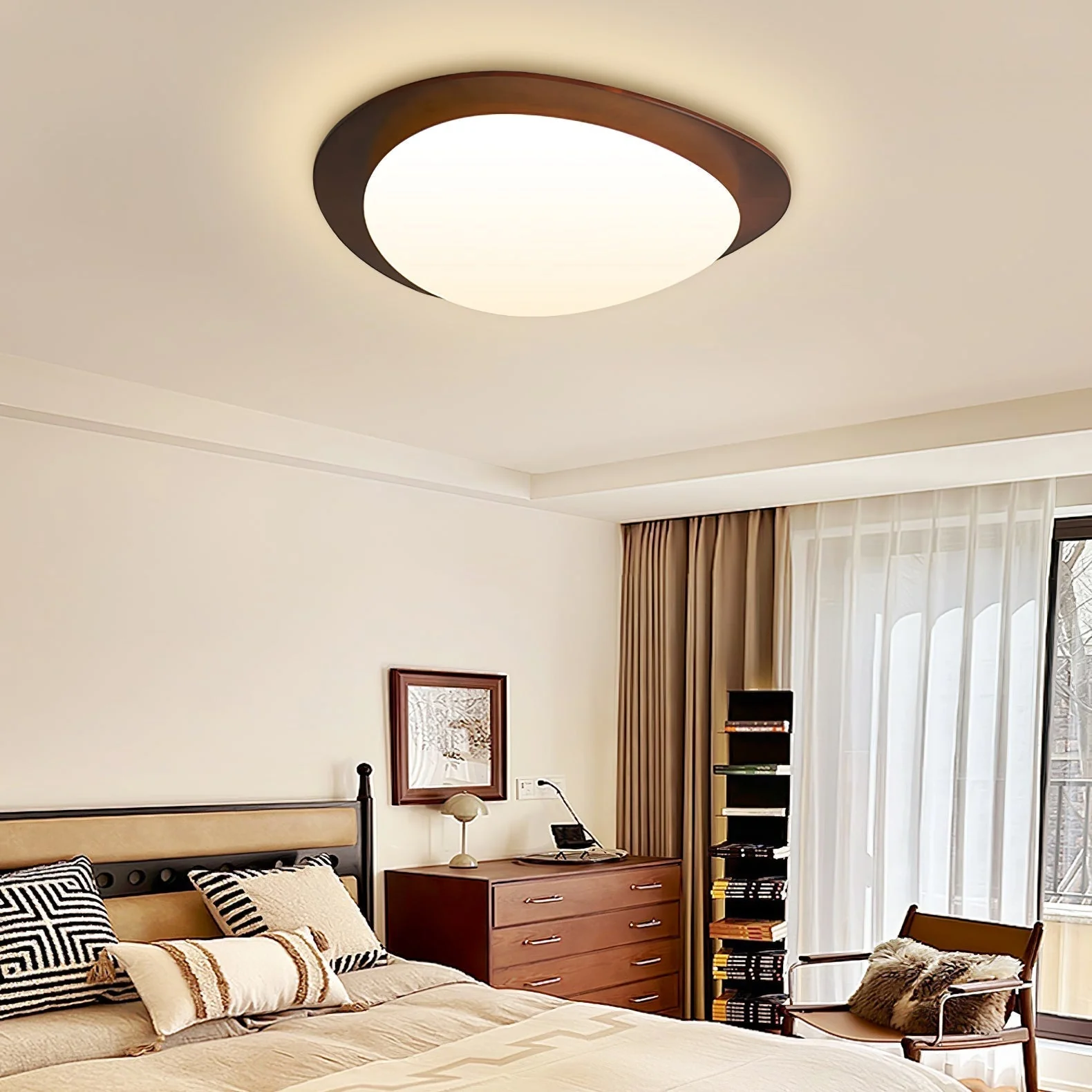 Lustra Ceiling Light Wooden Walnut Pebble - Image 4