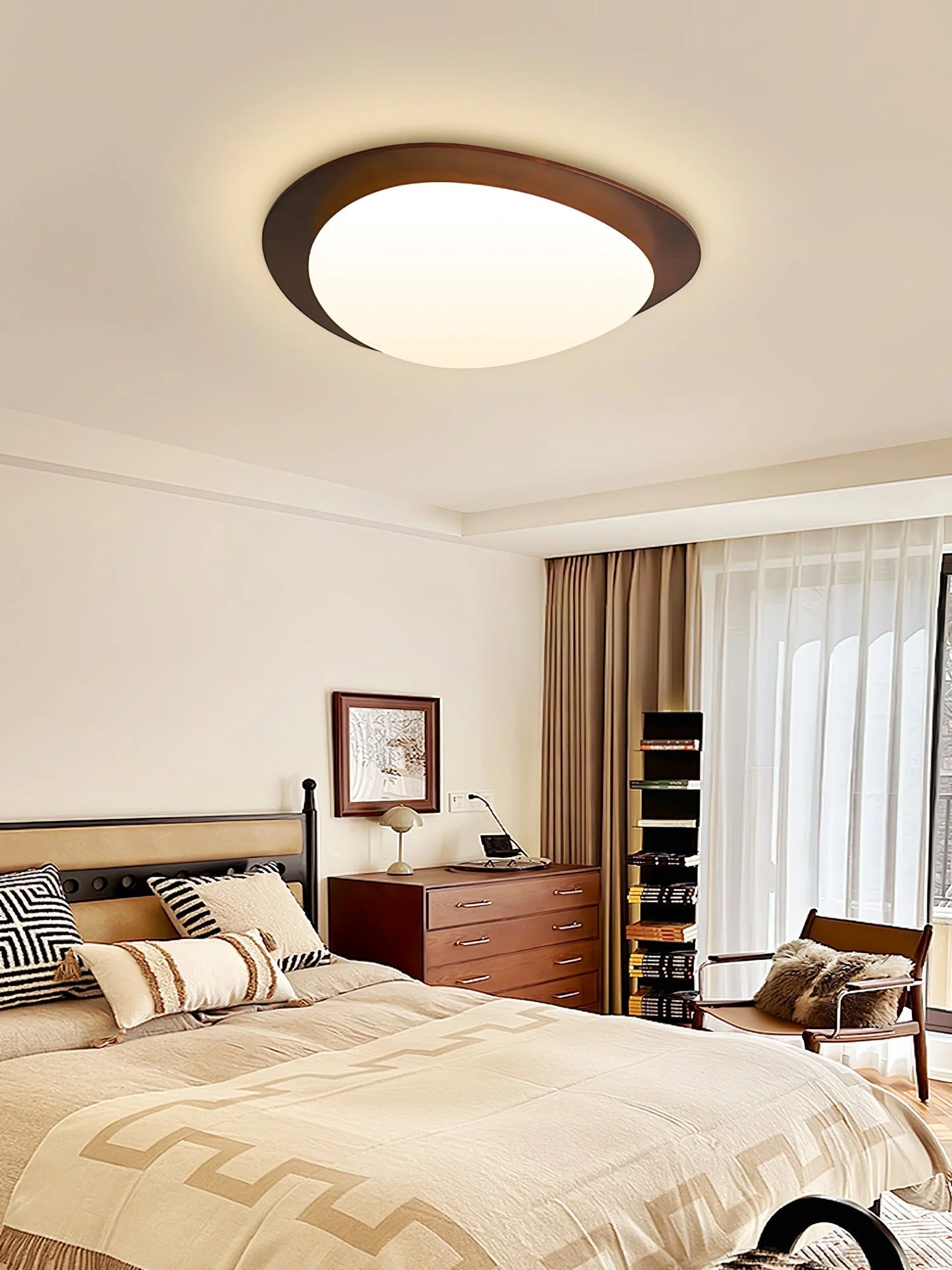 Lustra Ceiling Light Wooden Walnut Pebble - Image 6