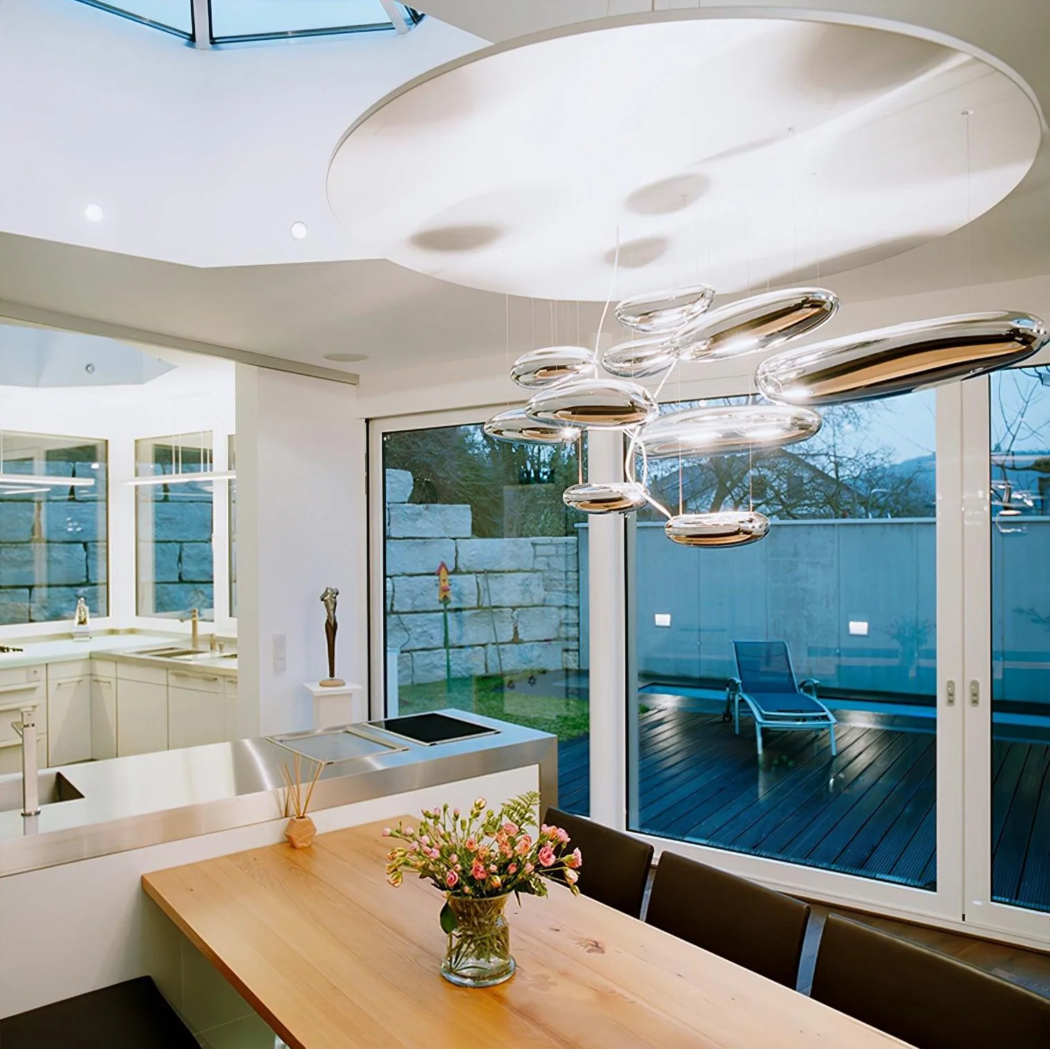 Lustra Chandelier Aluminum Sculptural - Image 11