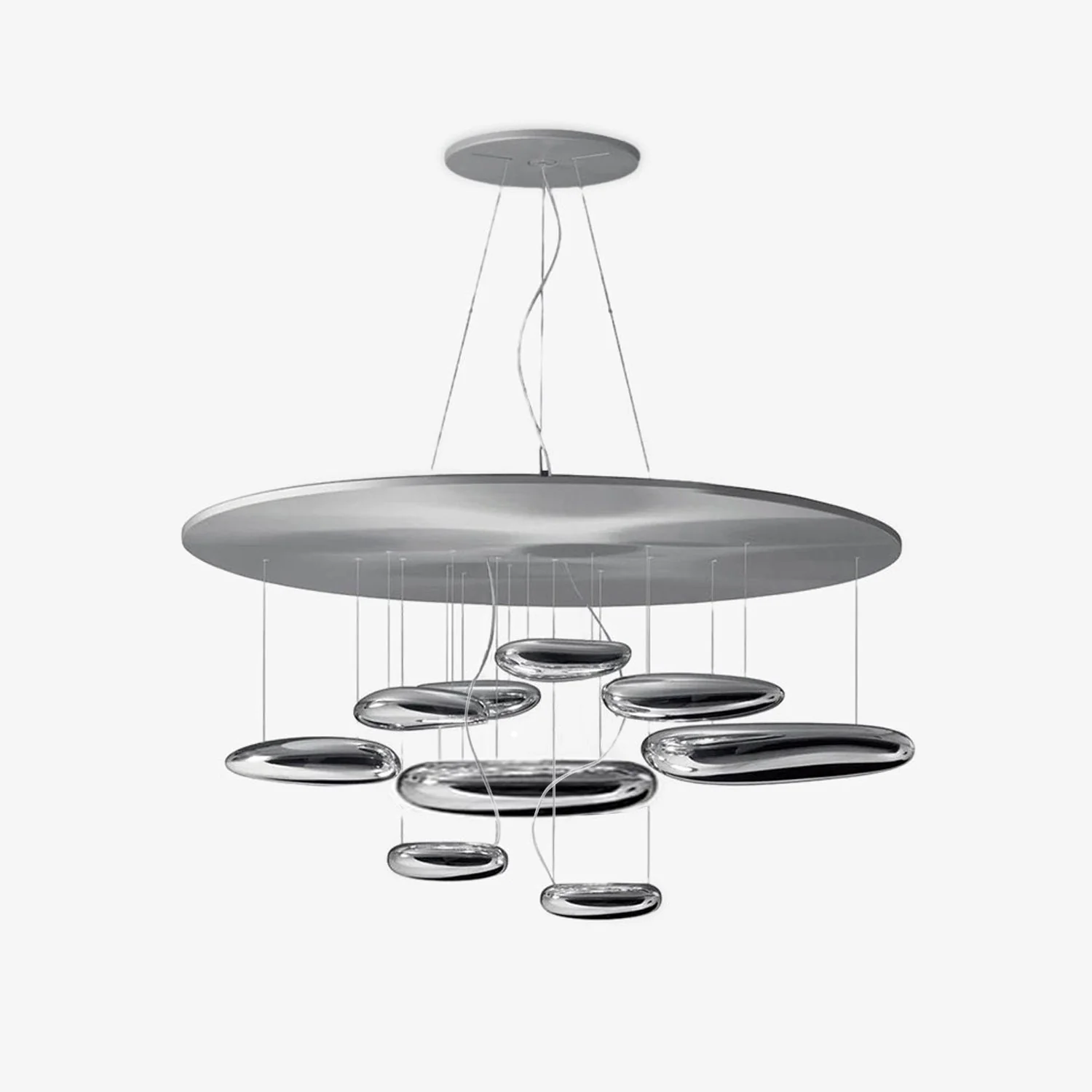 Lustra Chandelier Aluminum Sculptural - Image 20