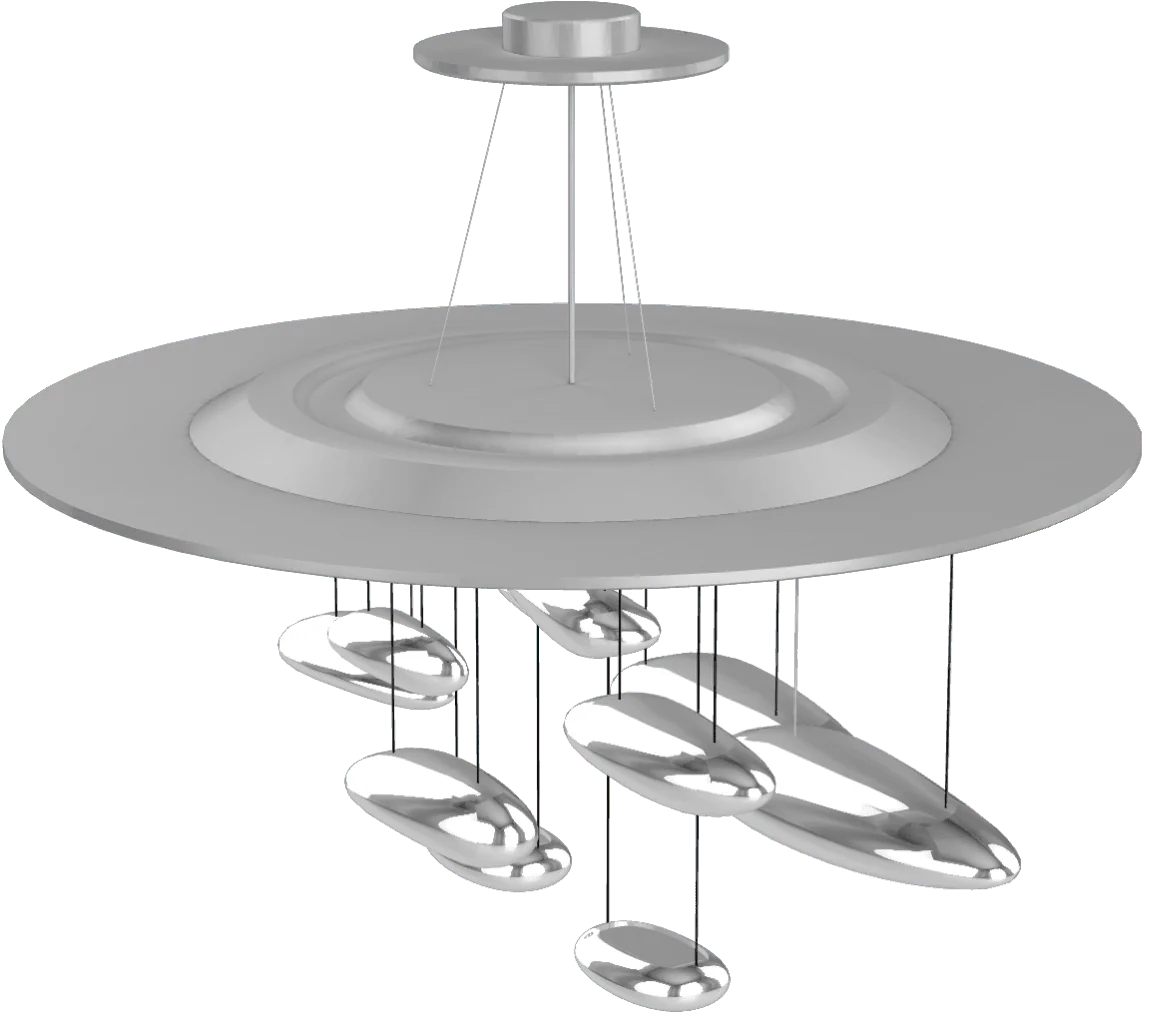 Lustra Chandelier Aluminum Sculptural - Image 21