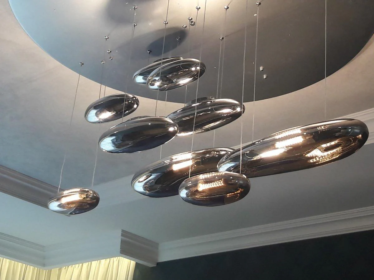Lustra Chandelier Aluminum Sculptural - Image 26