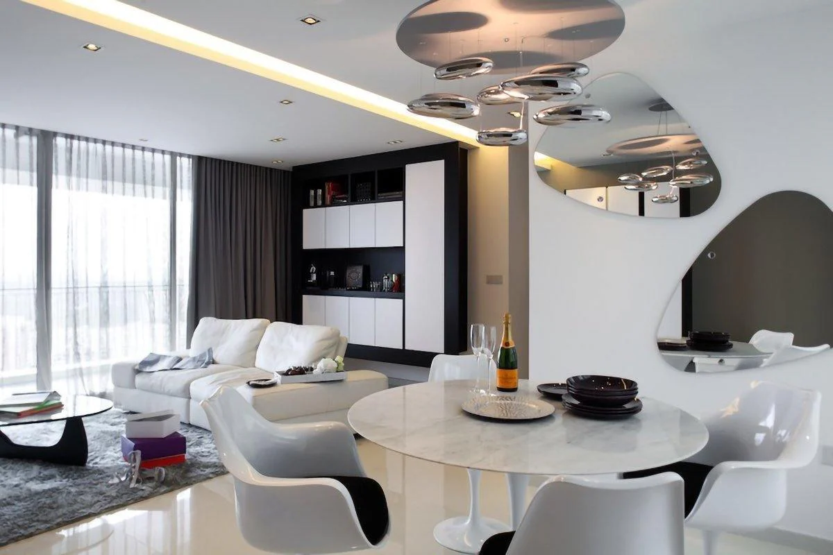 Lustra Chandelier Aluminum Sculptural - Image 28
