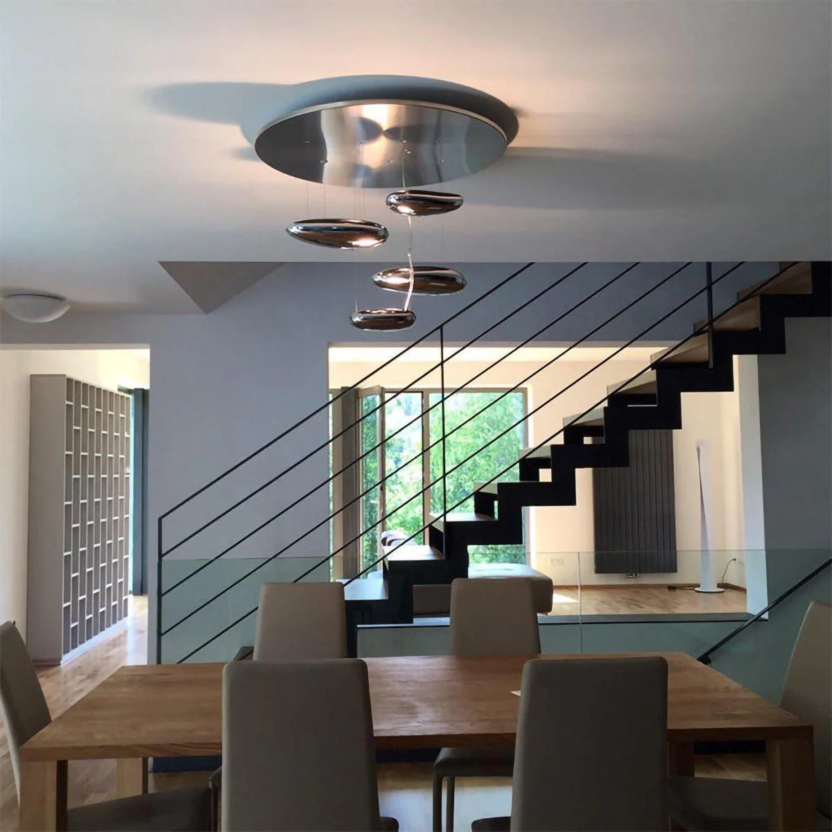 Lustra Chandelier Aluminum Sculptural - Image 49