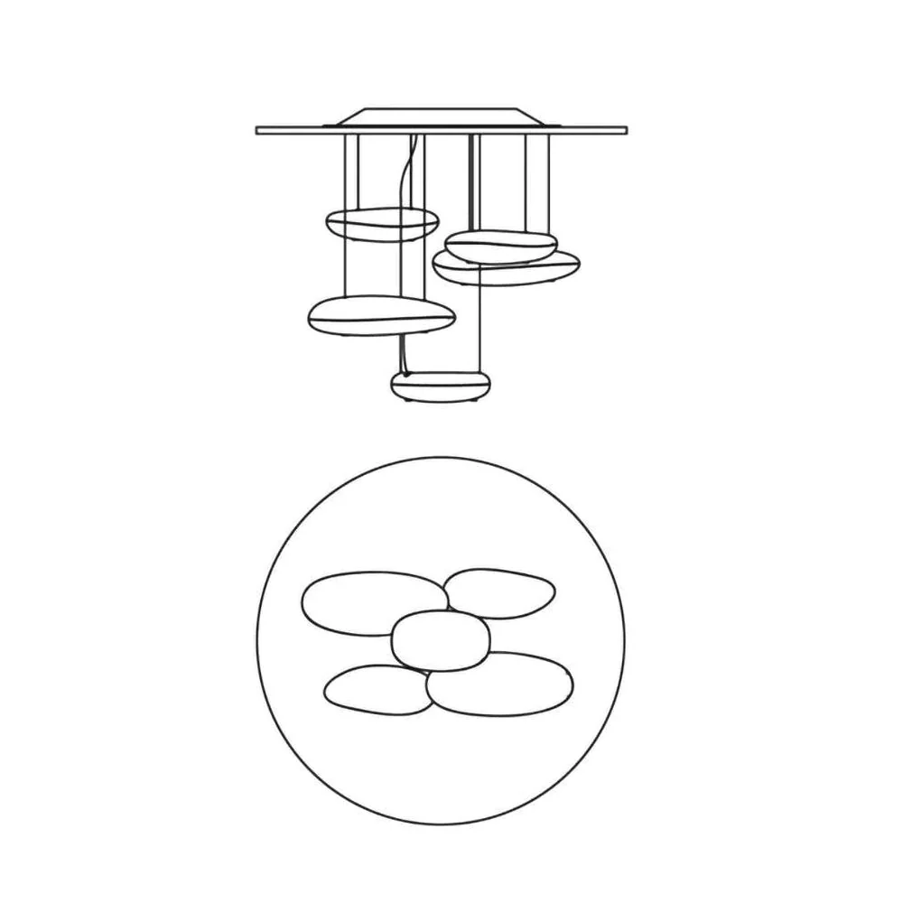 Lustra Chandelier Aluminum Sculptural - Image 51