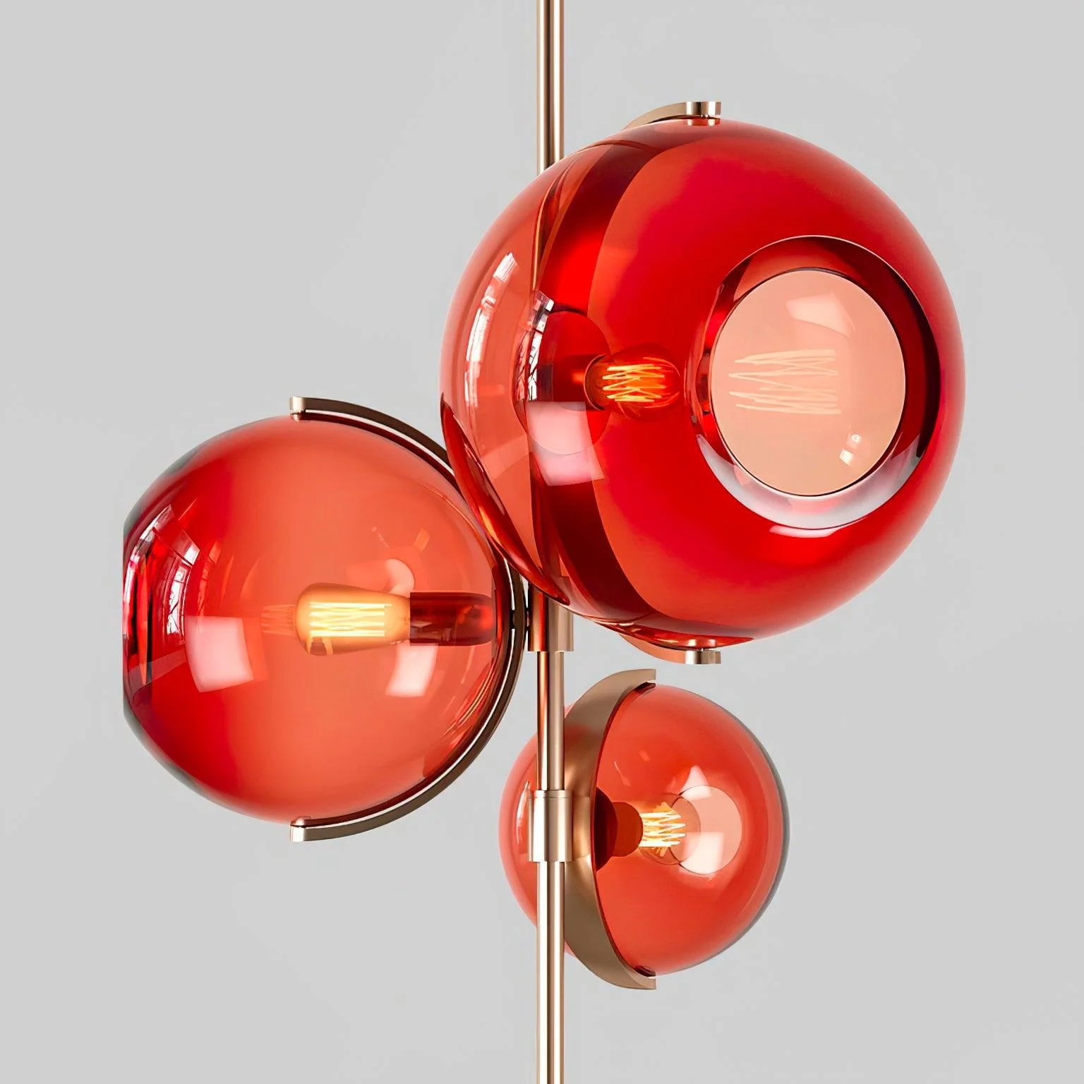 Lustra Chandelier Amber Glass Ball - Image 21