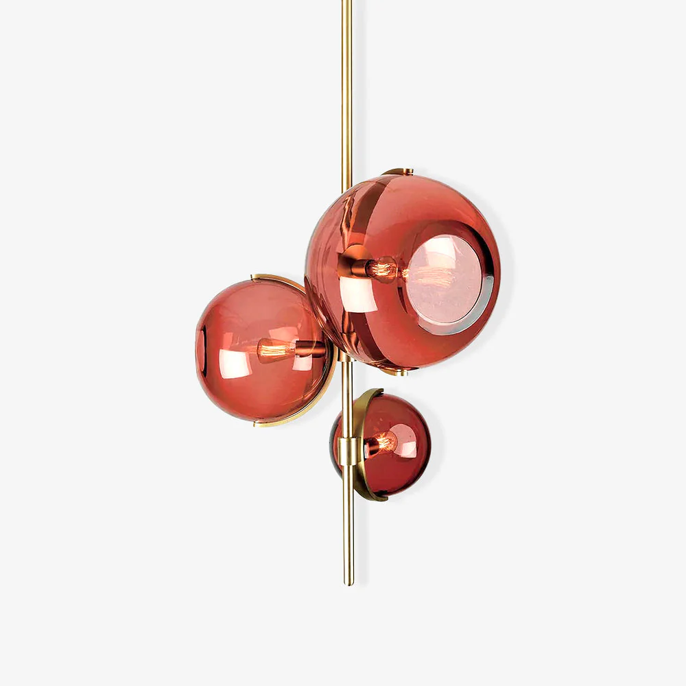 Lustra Chandelier Amber Glass Ball - Image 5