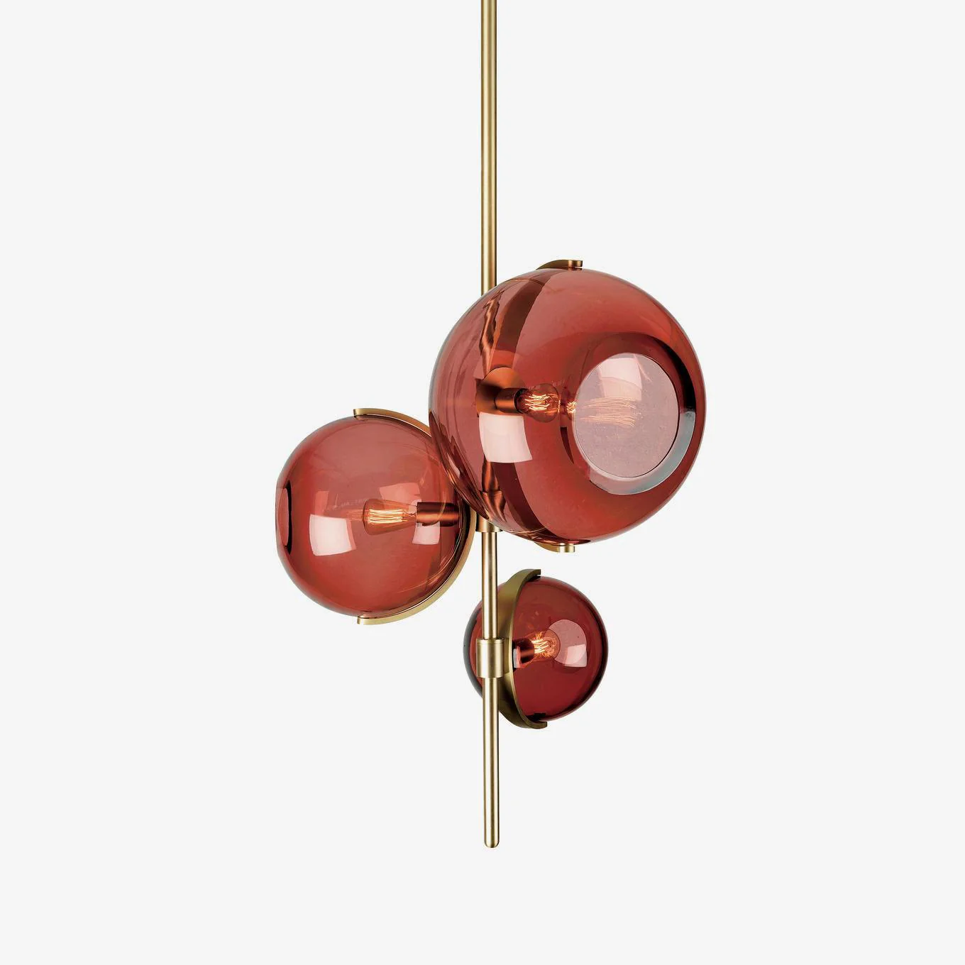 Lustra Chandelier Amber Glass Ball - Image 6