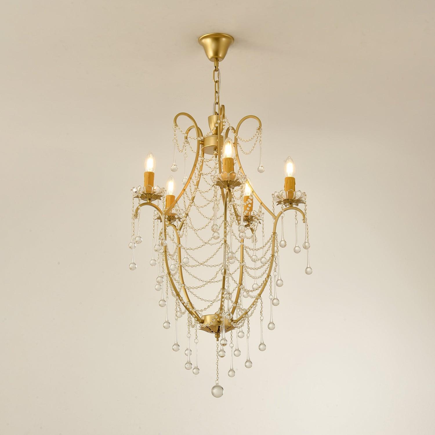 Lustra Chandelier Birdcage Glass Drops - Image 18