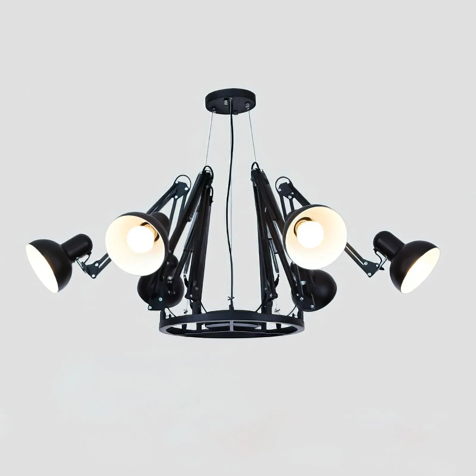 Lustra Chandelier Black Adjustable Multi Arm - Image 21