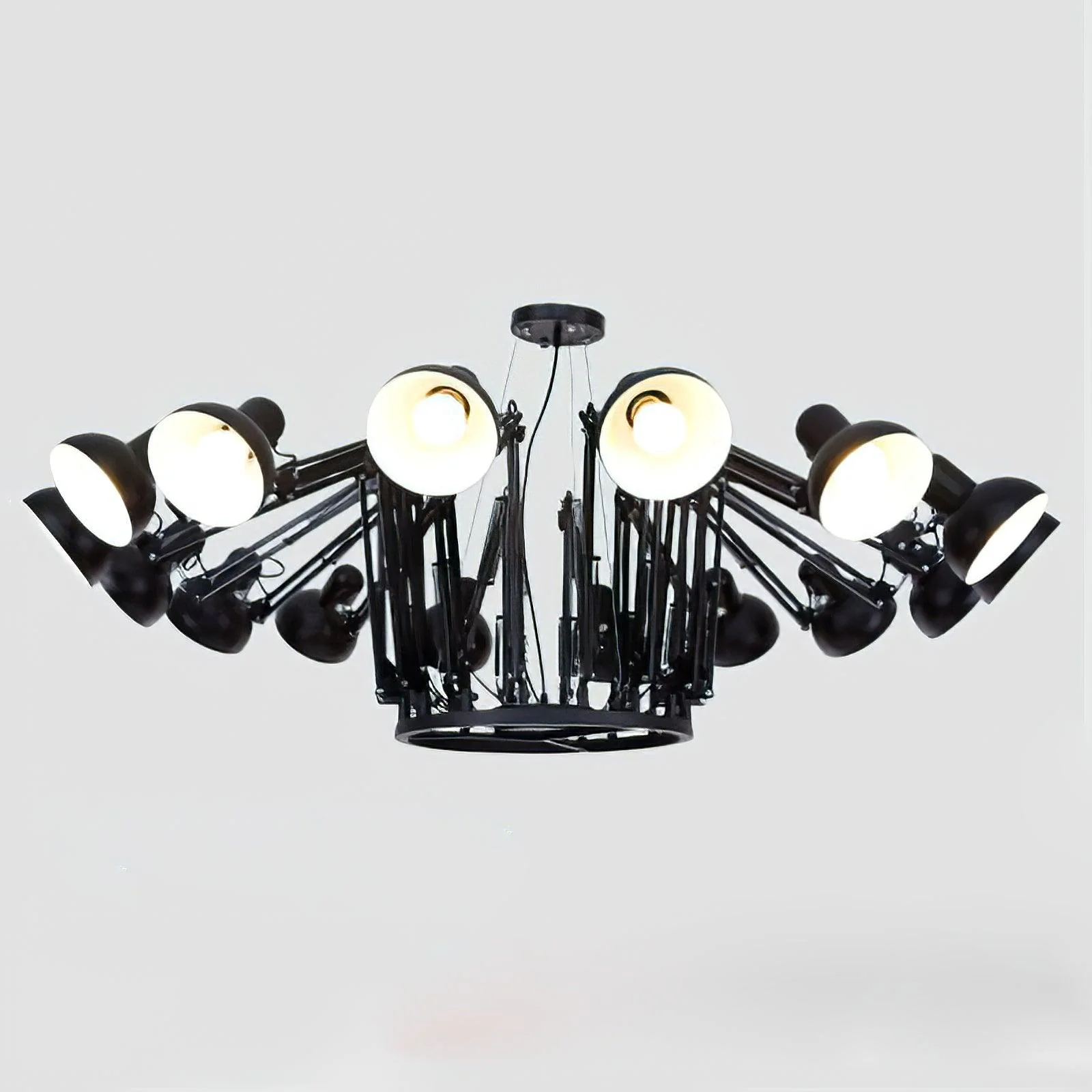 Lustra Chandelier Black Adjustable Multi Arm - Image 25