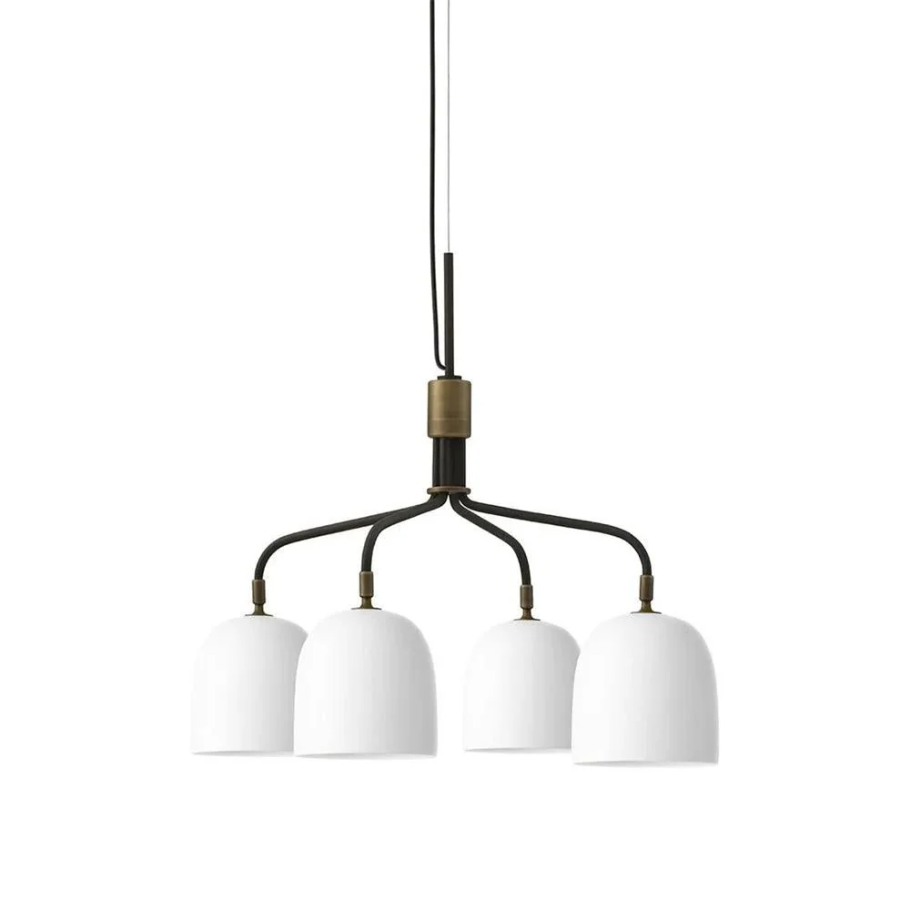 Lustra Chandelier Black Brass Industrial - Image 25